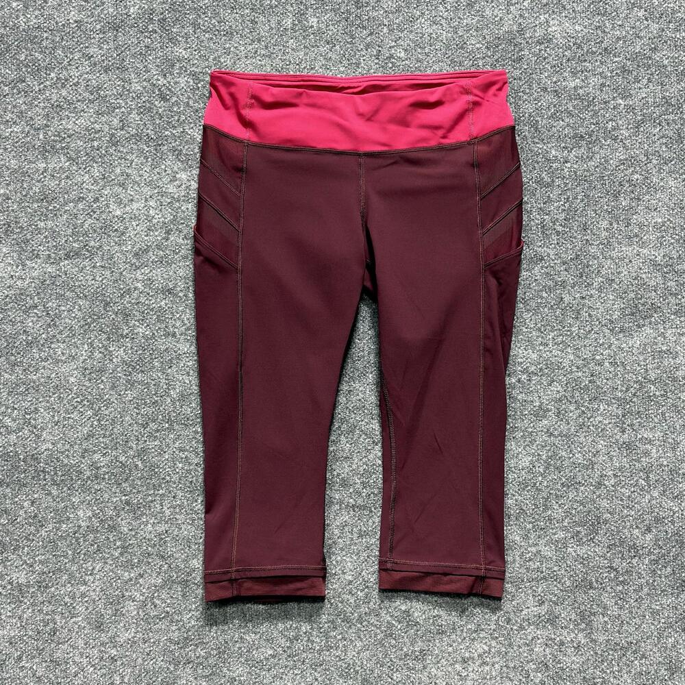 Lululemon Leggings Womens 10 Red Illumina Crop Bordeax Drama Bumble Berry Pants